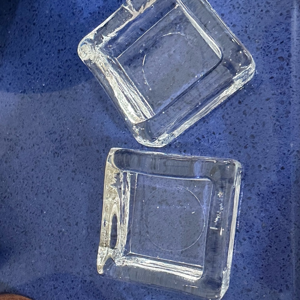 Clear Glass Square Coasters